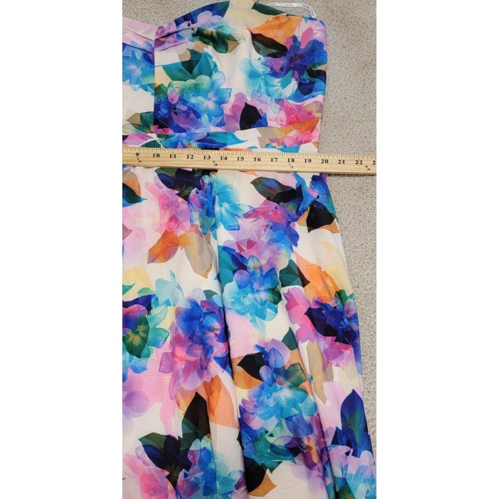 City Chic Women's Multicolor Floral Dress Sleeveless Lined Pleated Size L/20 - Picture 11 of 14